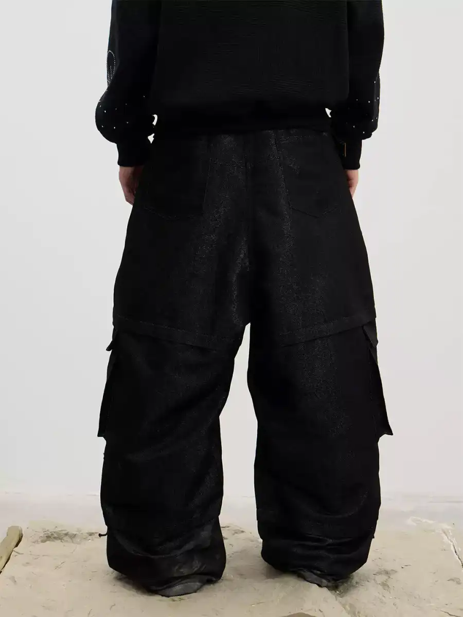 DND4DES | Wrinkled Draw String Utility Jeans - 3