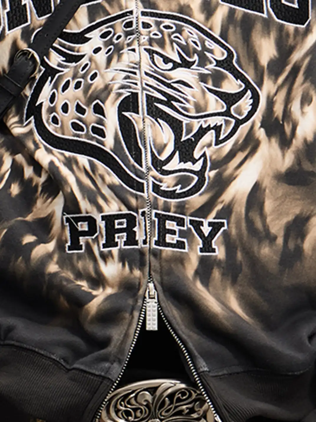 DND4DES | "PREY" Leopard Zip up Hoodie