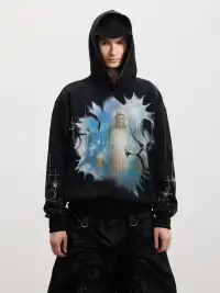 DND4DES | Mother Mary Rhinestone Hoodie