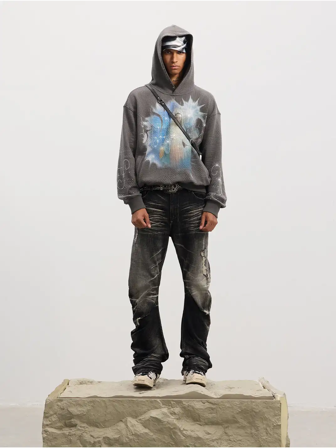 DND4DES | Mother Mary Rhinestone Hoodie