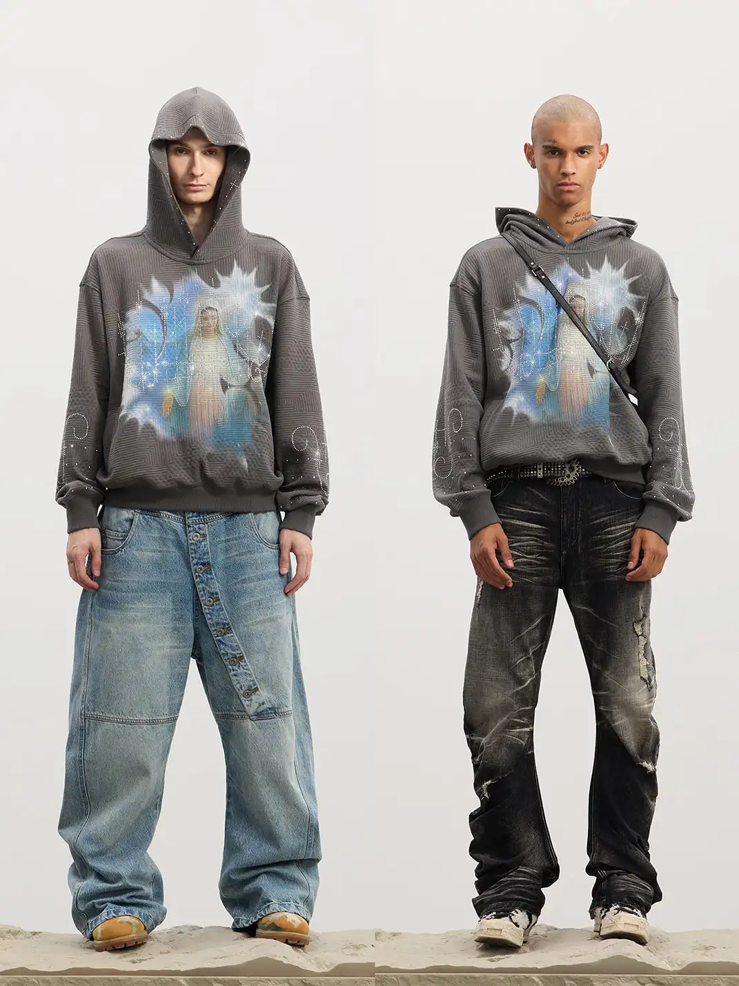 DND4DES | Mother Mary Rhinestone Hoodie