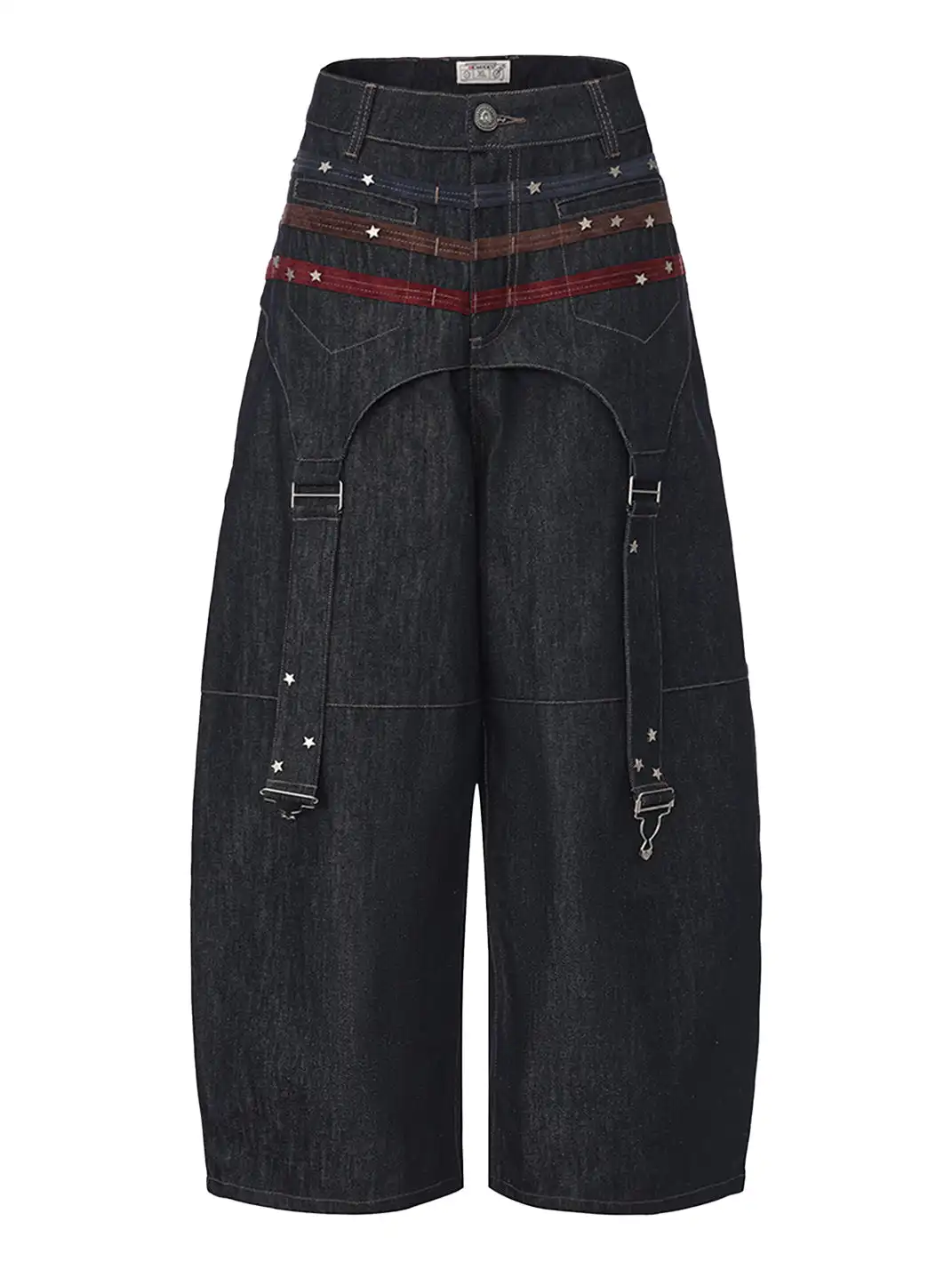 DND4DES | Suspender Strap Baggy Curve Jeans