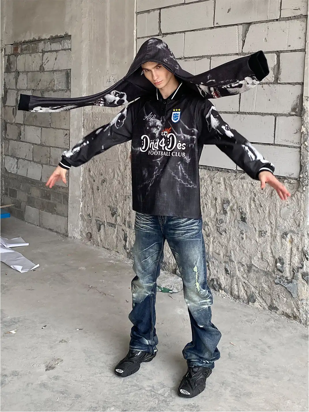 DND4DES | Goth Blokecore Soccer Long Sleeve