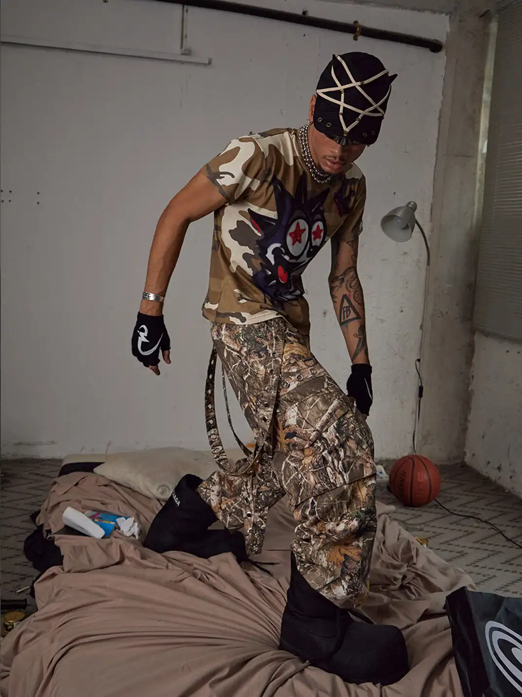 DND4DES | Forest Camo Strap Cargo Pants