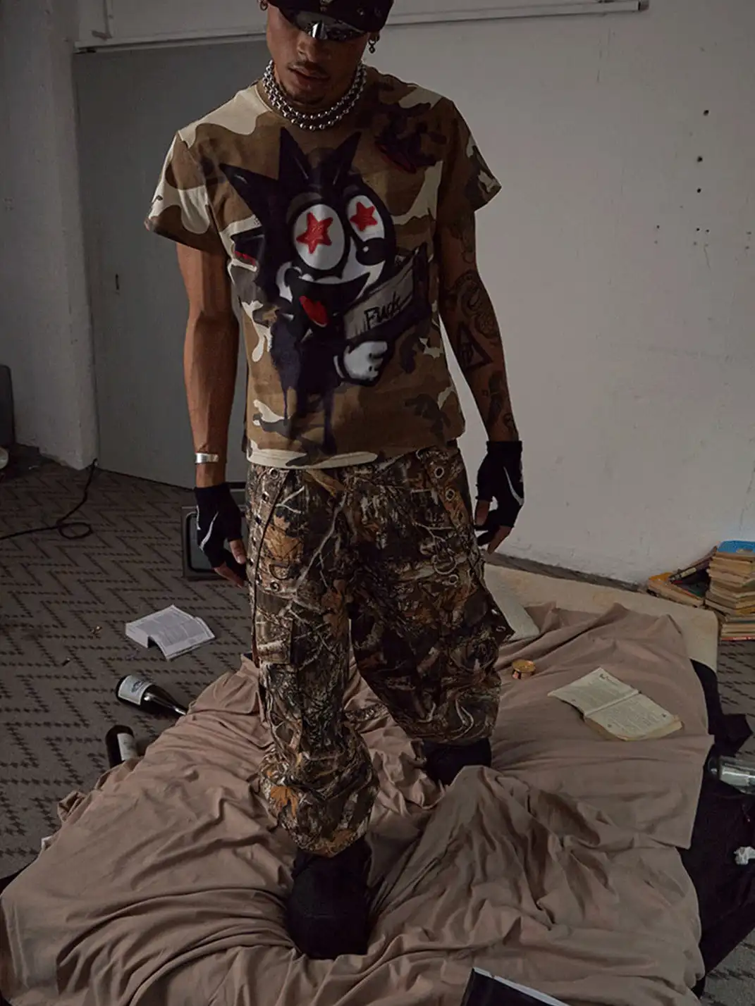 DND4DES | Forest Camo Strap Cargo Pants