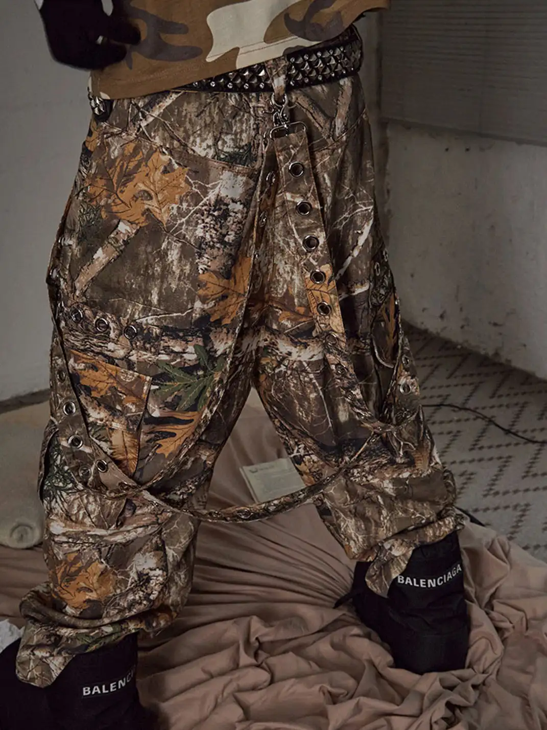 DND4DES | Forest Camo Strap Cargo Pants