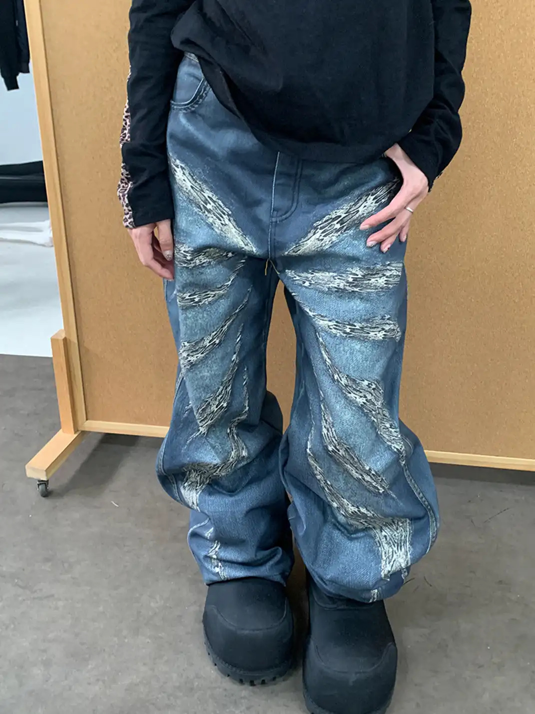 DND4DES | Leopard Baggy Jeans