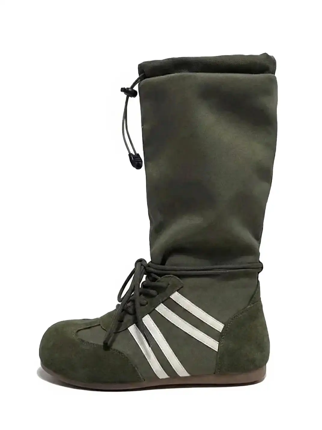 GSL | Draw String Shaft Boxing Boots - Olive Green