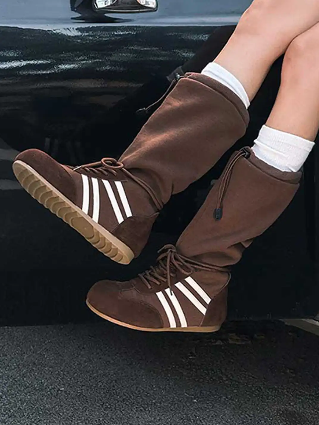 GSL | Draw String Shaft Boxing Boots - Mocha