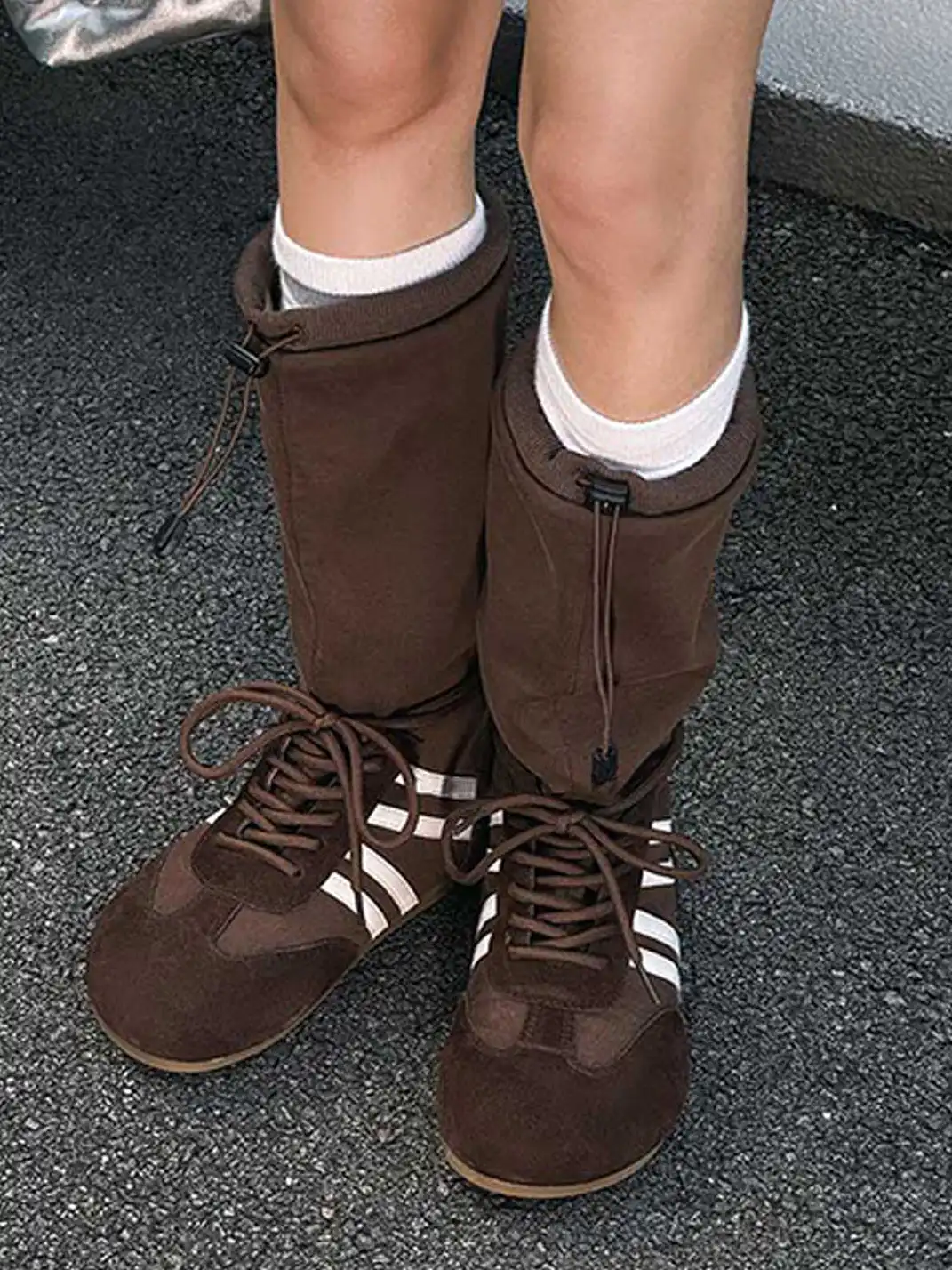 GSL | Draw String Shaft Boxing Boots - Mocha