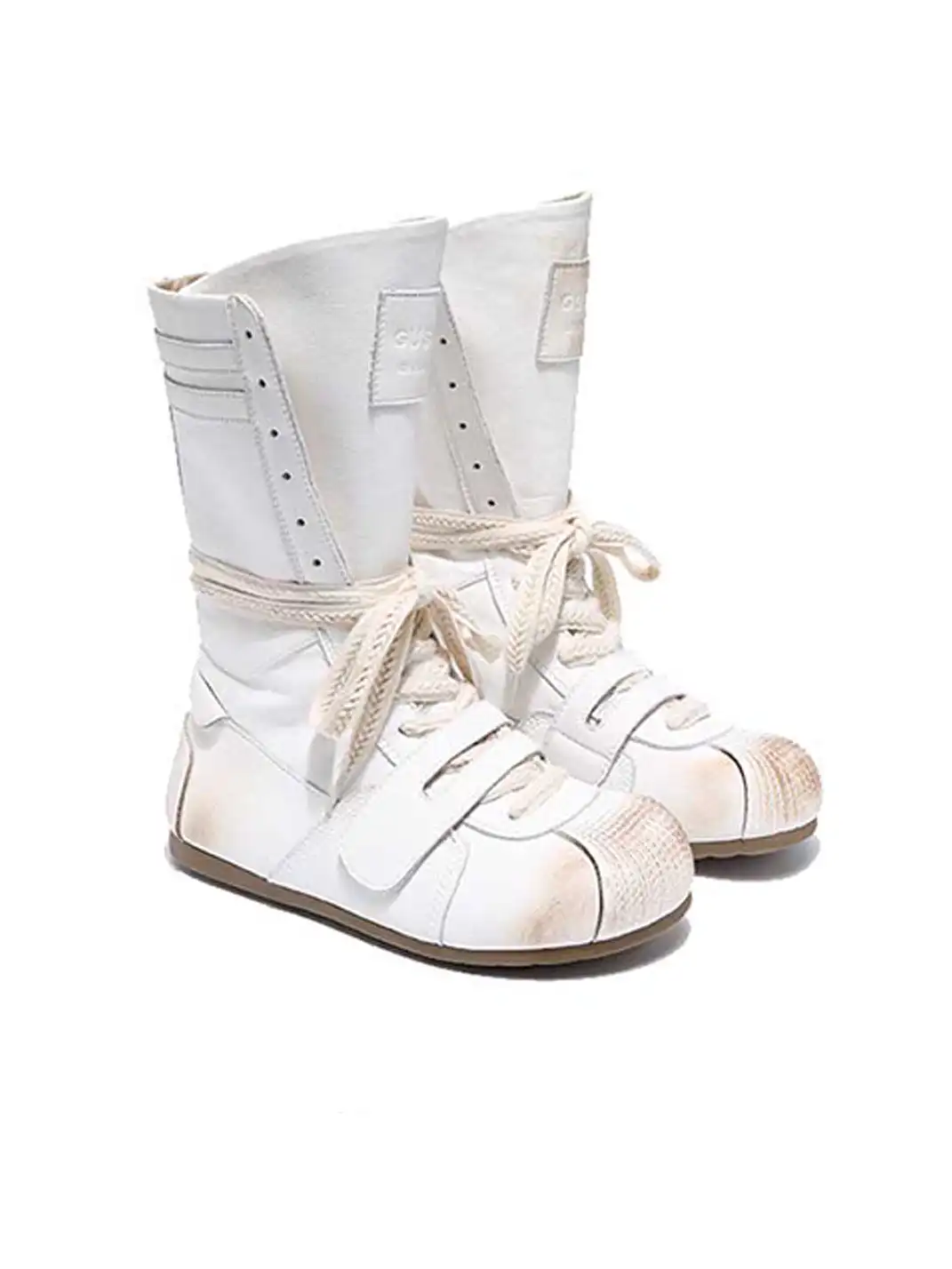 GSL | ”KNOCK OUT PRO" Leather Boxer Boots - Aged White