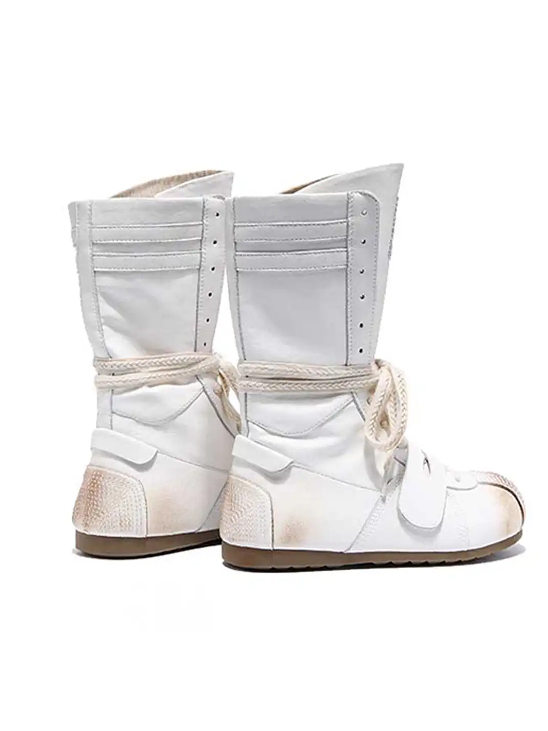 GSL | ”KNOCK OUT PRO" Leather Boxer Boots - Aged White