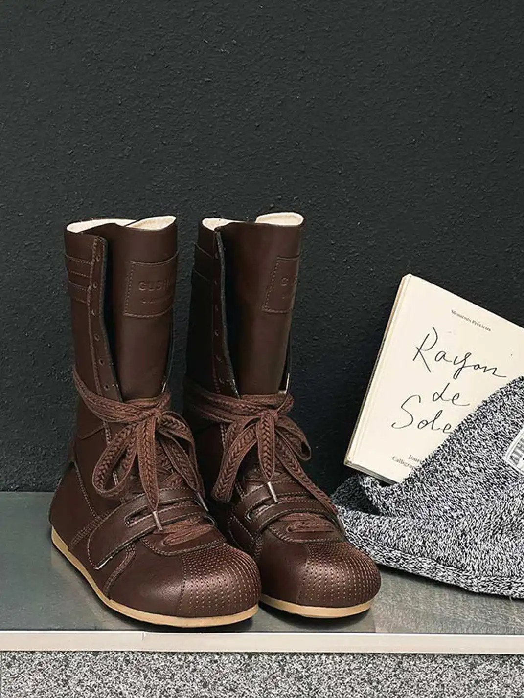 GSL | ”KNOCK OUT PRO" Leather Boxer Boots - Mocha Brown