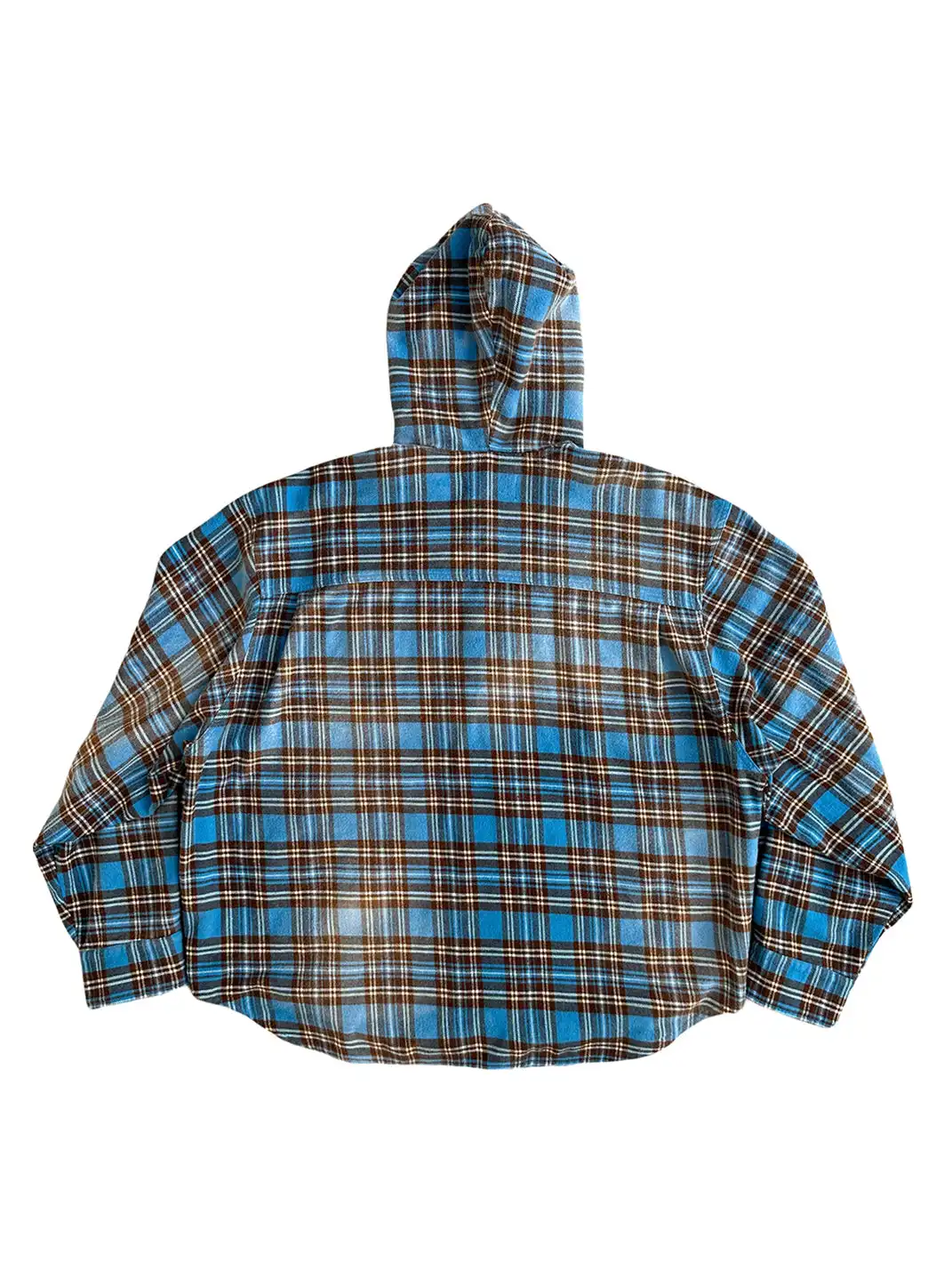 UNKNOWNWORLD | Plaid Oversize Hooded Shirt