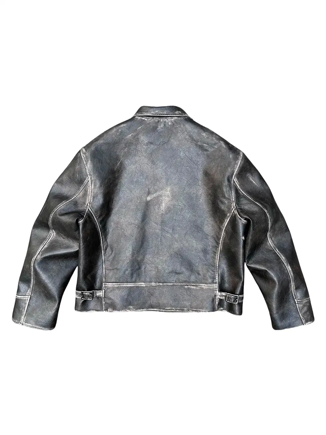 UNKNOWNWORLD | Recycled Distress Leather Jacket