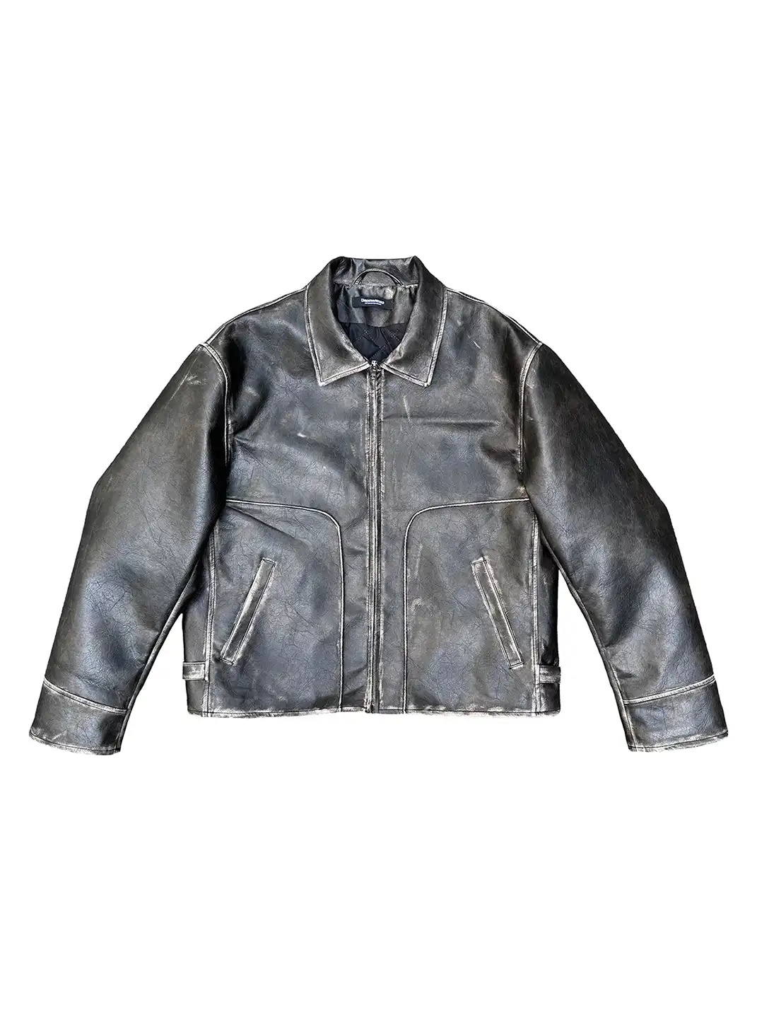 UNKNOWNWORLD | Recycled Distress Leather Jacket