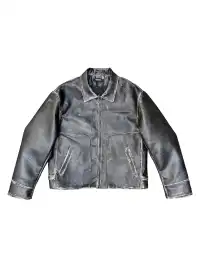 UNKNOWNWORLD | Recycled Distress Leather Jacket