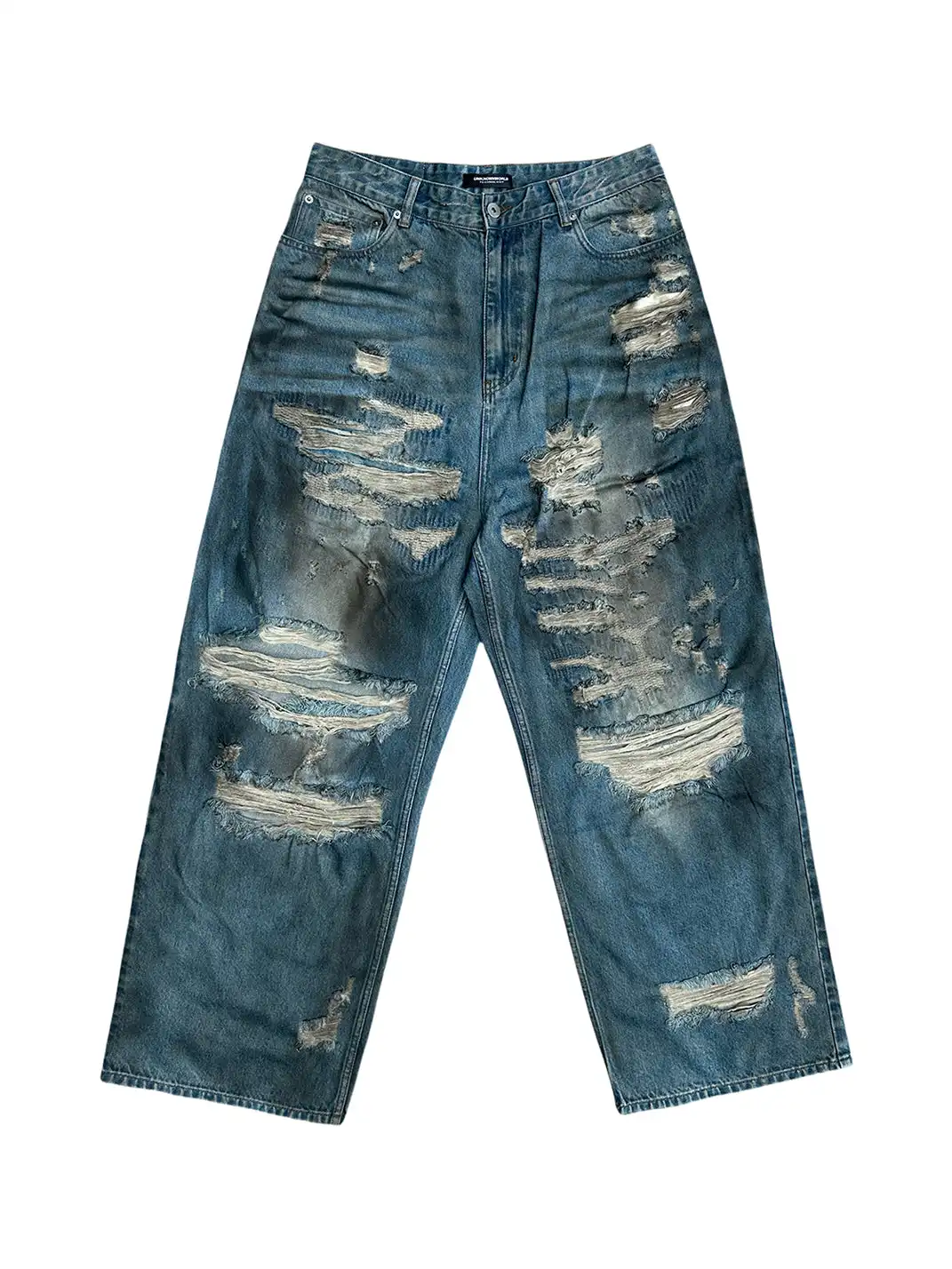 UNKNOWNWORLD | Ripped Straight Leg Jeans