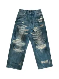 UNKNOWNWORLD | Ripped Straight Leg Jeans