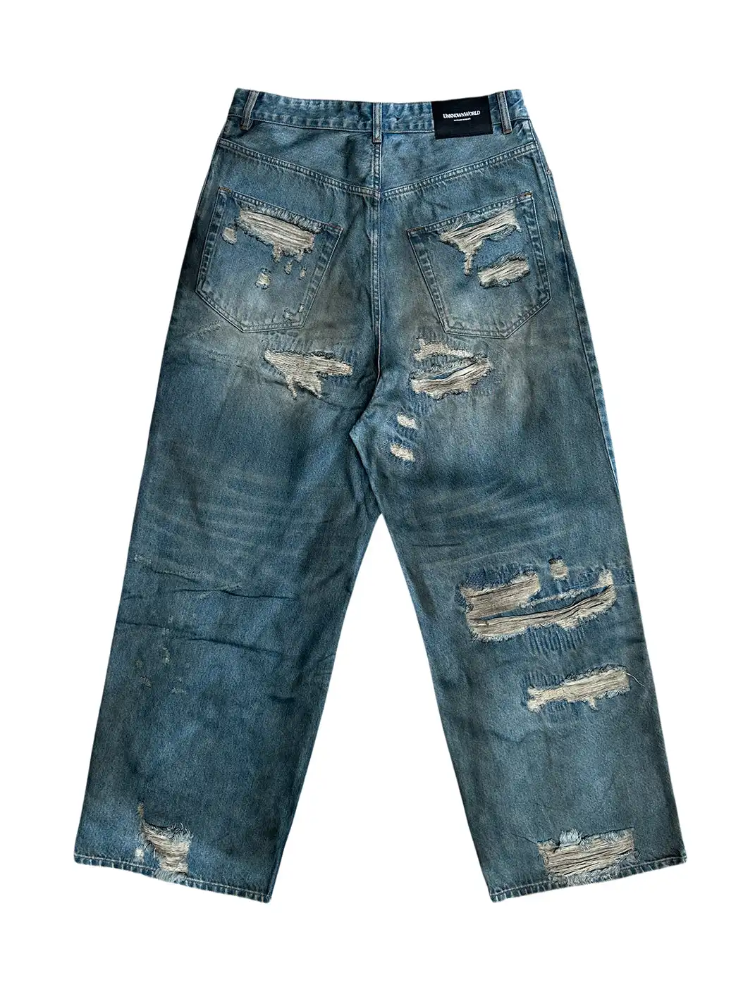 UNKNOWNWORLD | Ripped Straight Leg Jeans