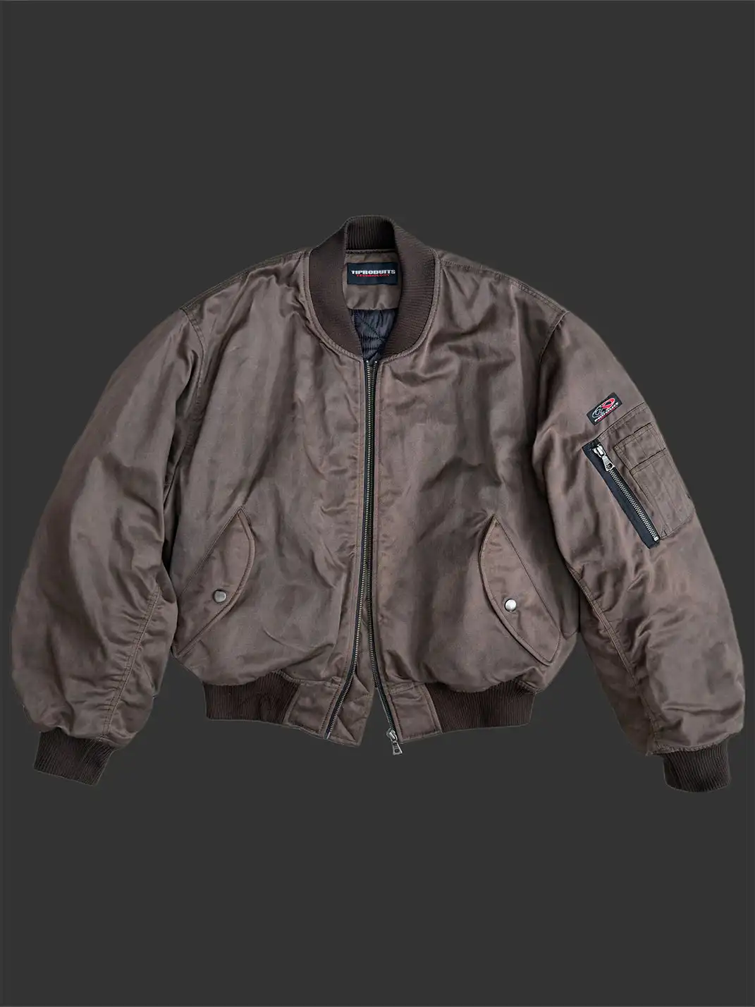 UNKNOWNWORLD | Waxed Bomber Jacket-Brown