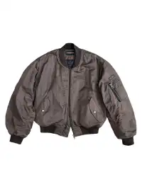 UNKNOWNWORLD | Waxed Bomber Jacket-Brown