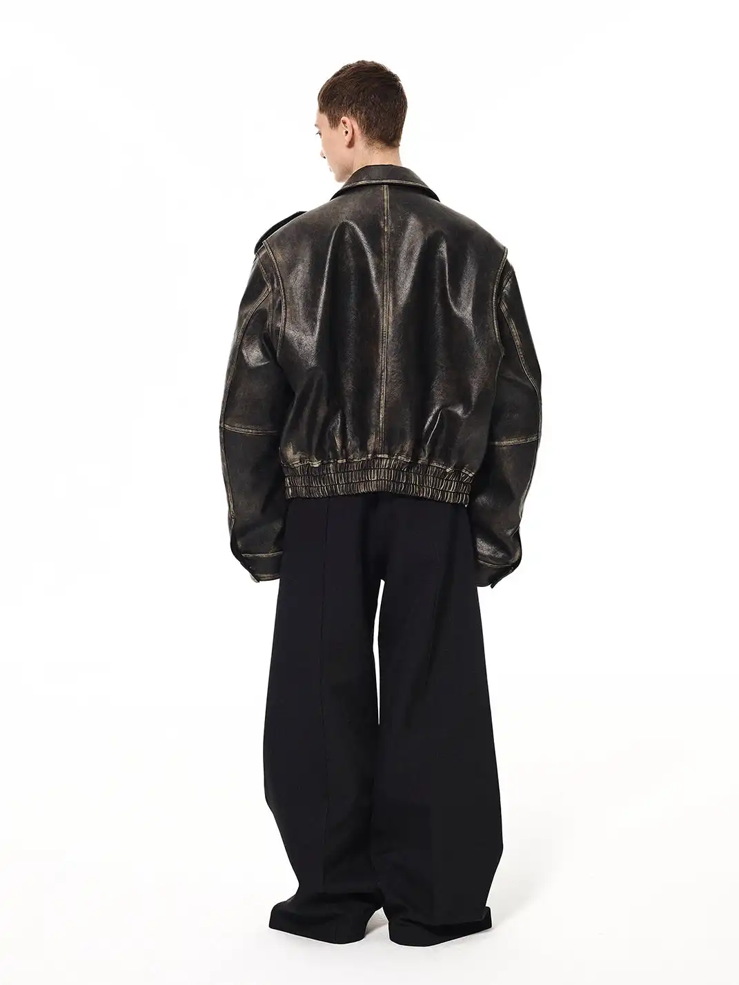 UNKNOWNWORLD | Aged Leather Jacket