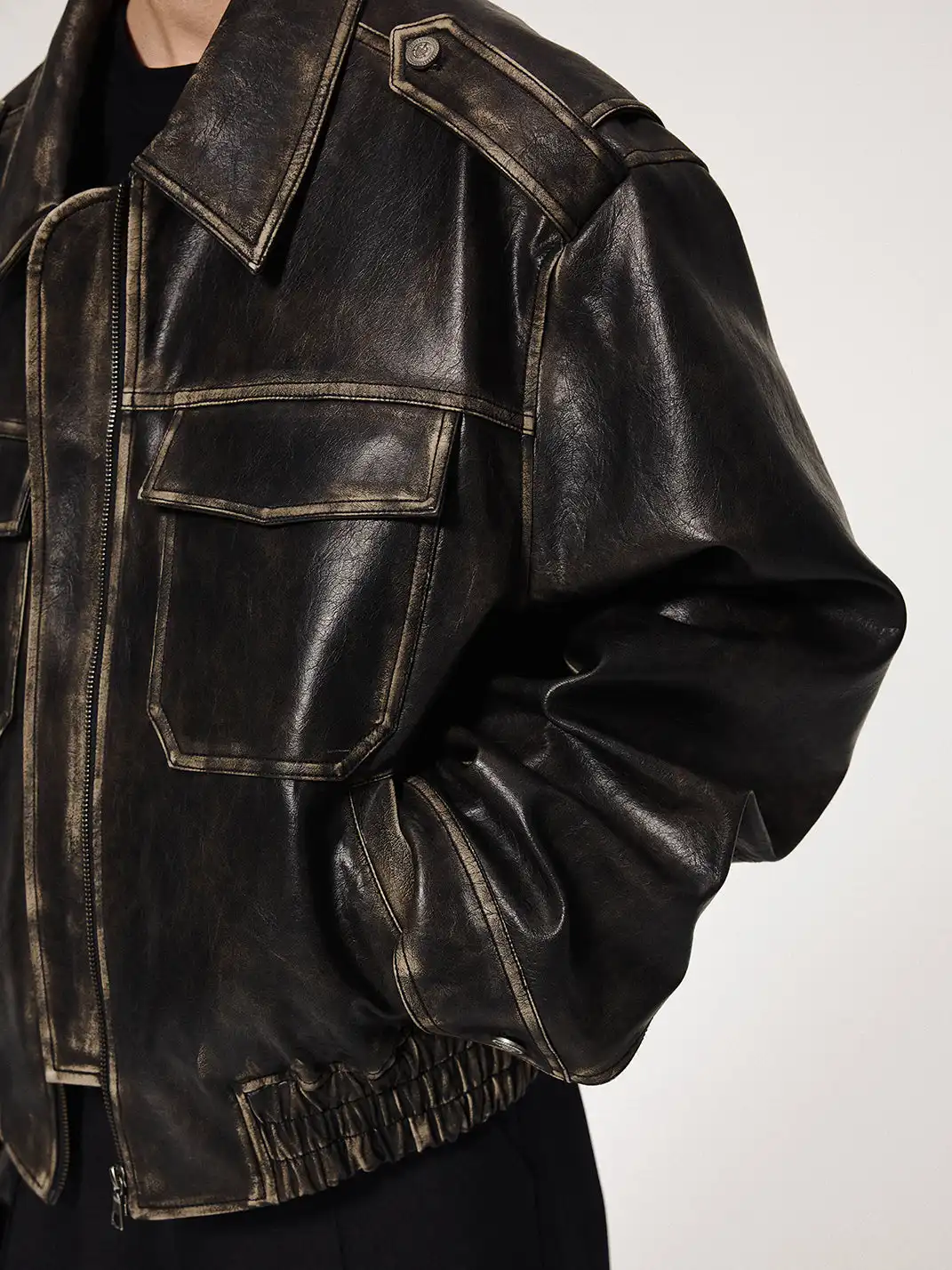 UNKNOWNWORLD | Aged Leather Jacket