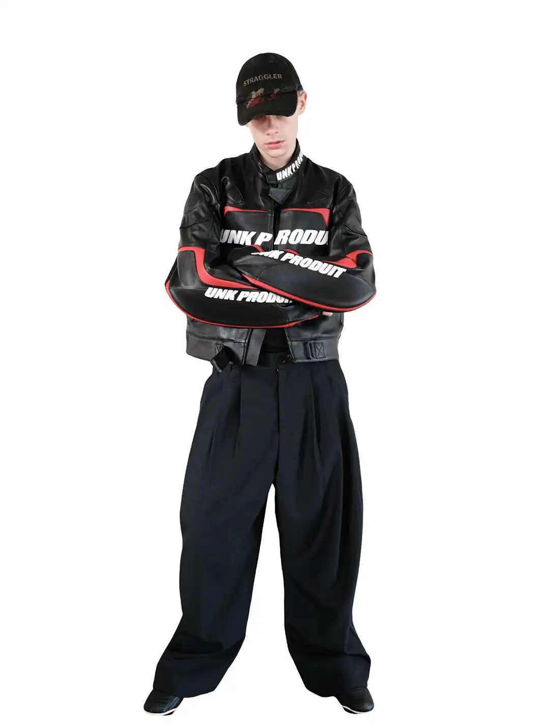 UNKNOWNWORLD | Wool Blend Pleat Baggy Pants