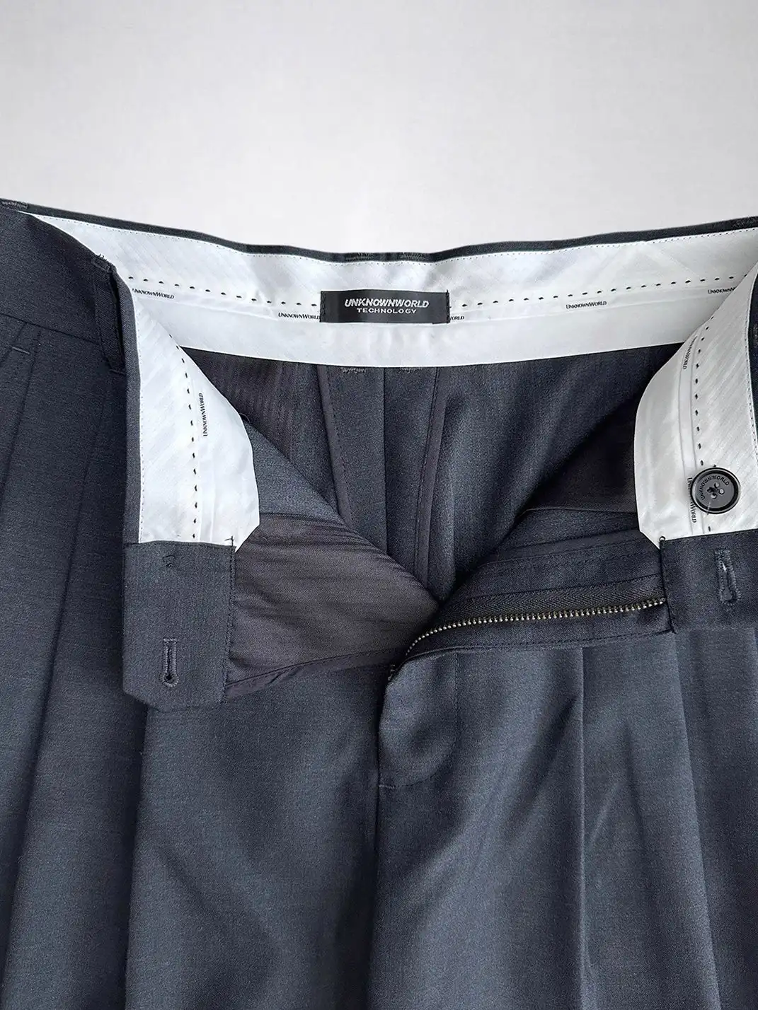 UNKNOWNWORLD | Wool Blend Pleat Baggy Pants
