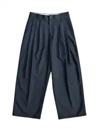 UNKNOWNWORLD | Wool Blend Pleat Baggy Pants