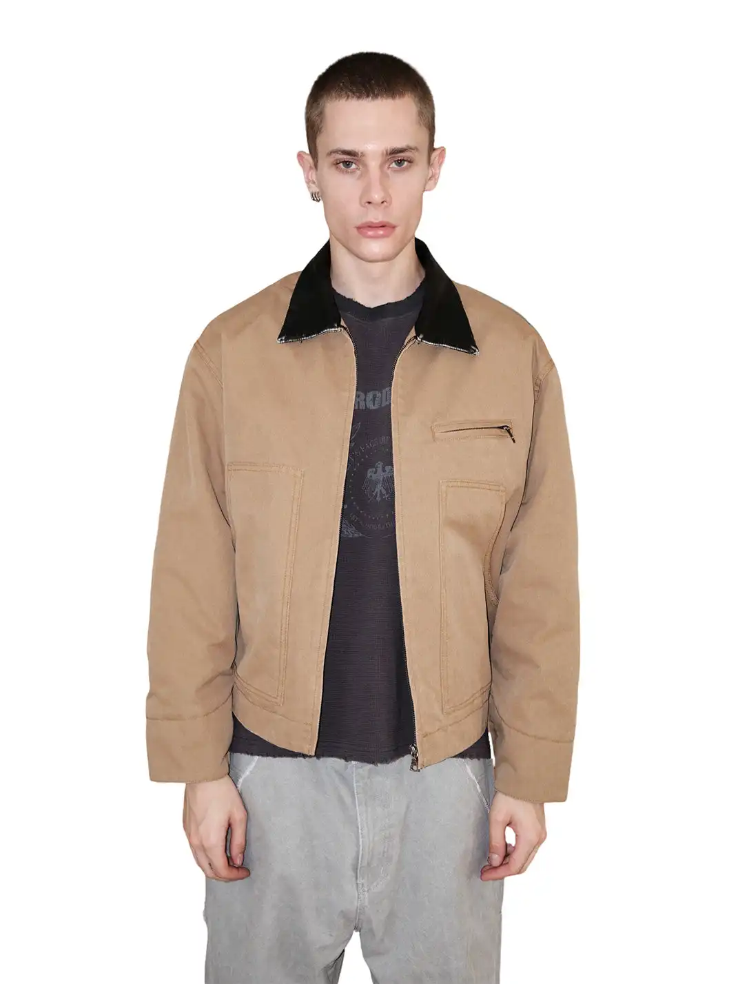 UNKNOWNWORLD | Distress Detroit Workwear Jacket