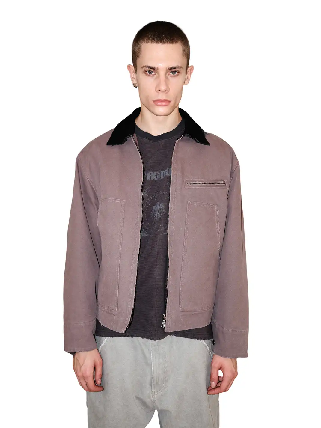UNKNOWNWORLD | Distress Detroit Workwear Jacket