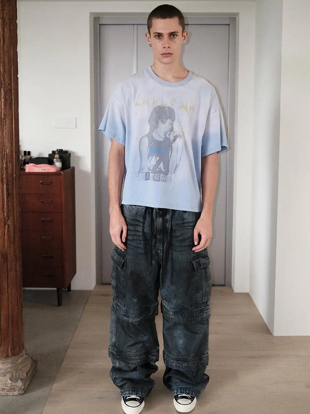 UNKNOWNWORLD | Distressc Removable Legs Baggy Jeans