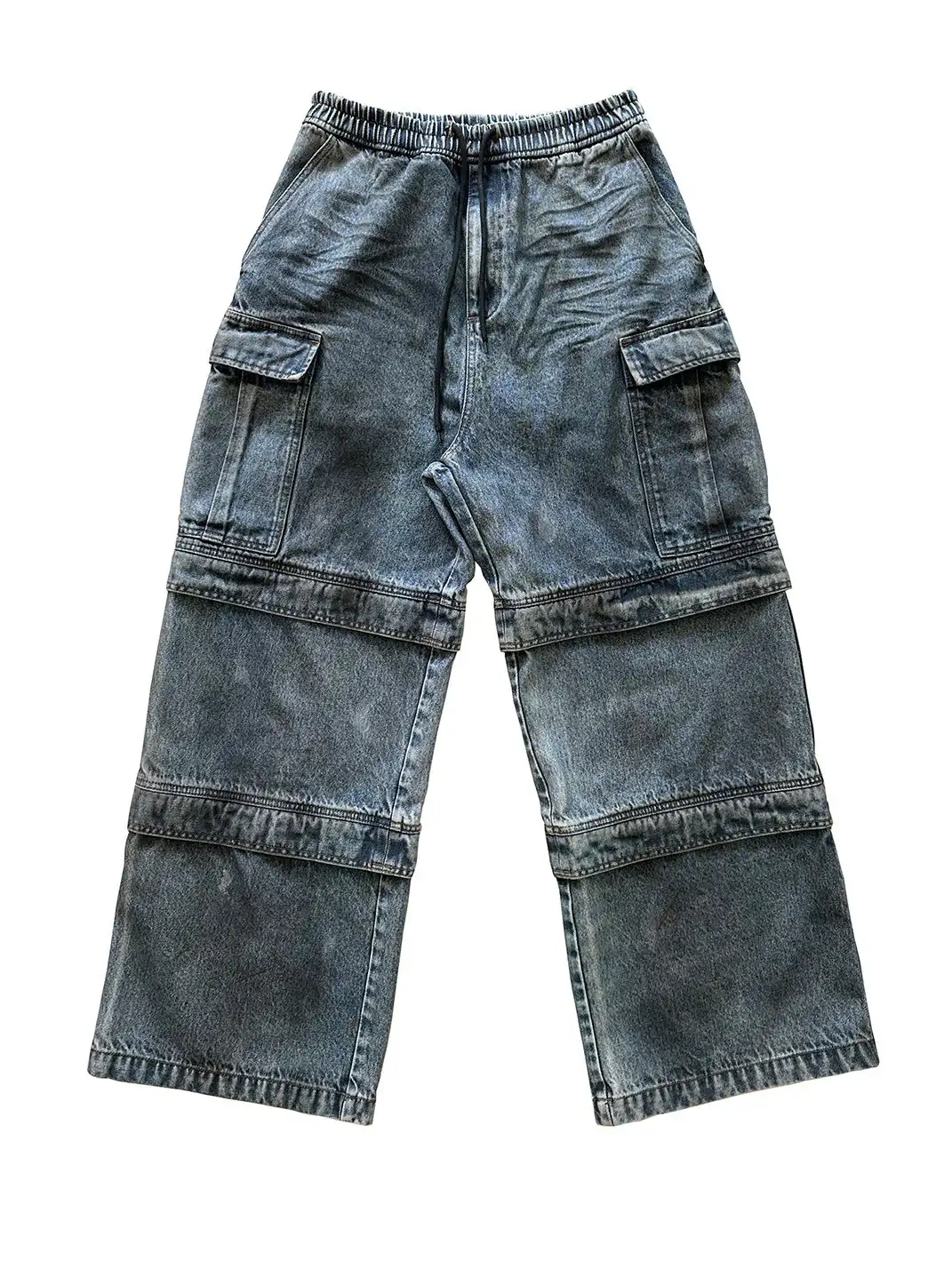 UNKNOWNWORLD | Distressc Removable Legs Baggy Jeans