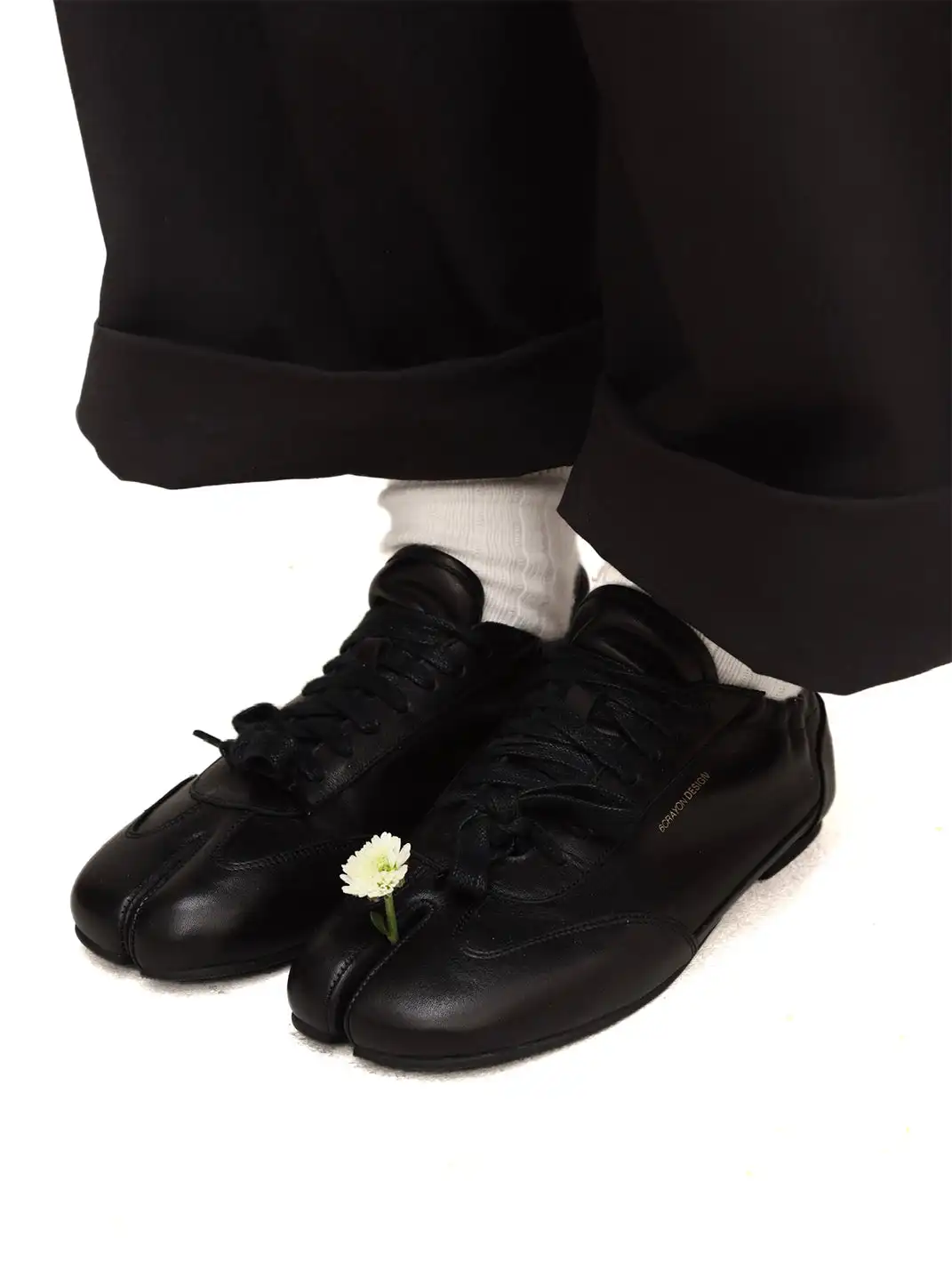6CRAYON | Waxed Leather Tabi Shoes