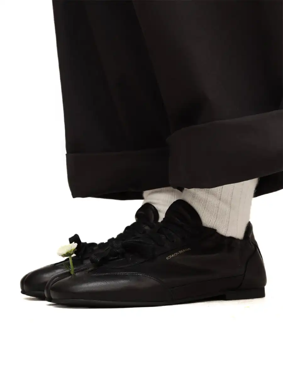 6CRAYON | Waxed Leather Tabi Shoes - 4