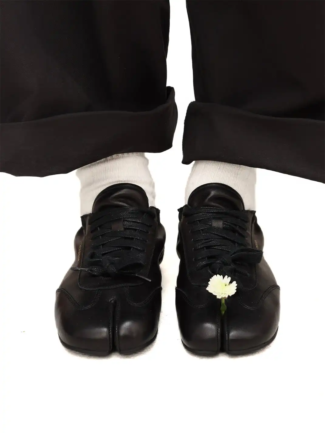 6CRAYON | Waxed Leather Tabi Shoes