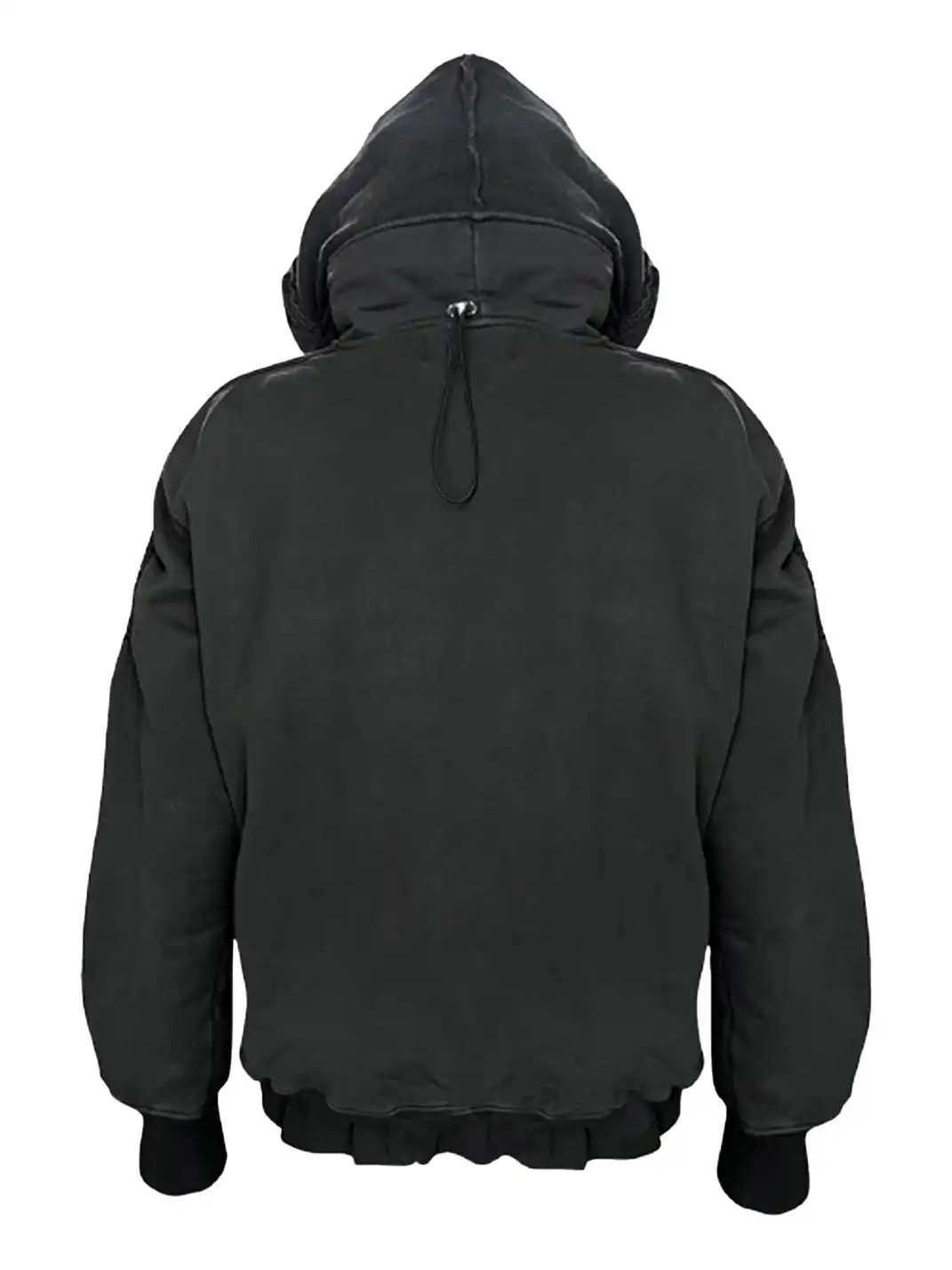 GOJOYJINNI | Distressed Draw String Zip Up Hoodie