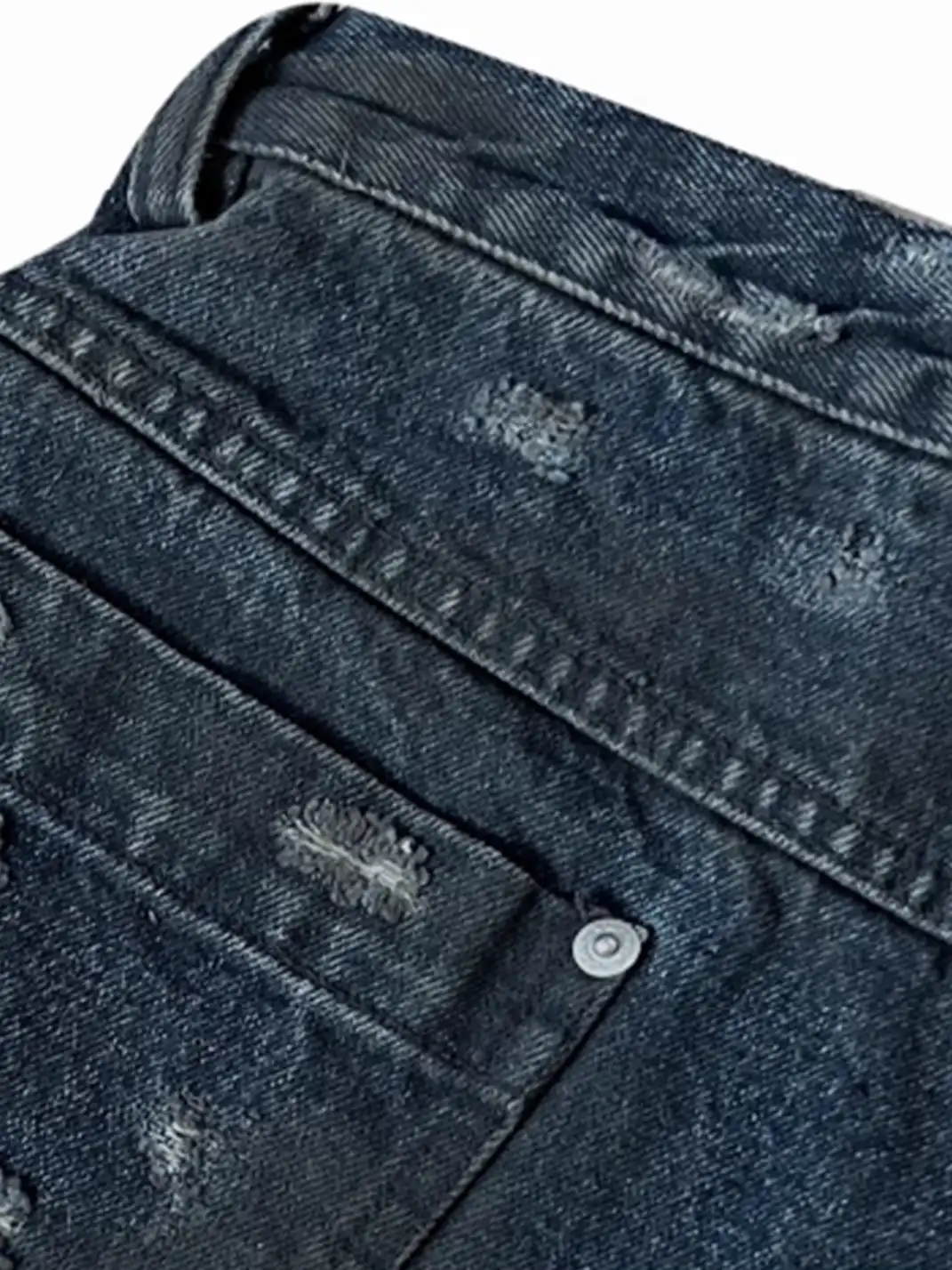 GOJOYJINNI | Ripped Pleat 3/4 Jean Shorts