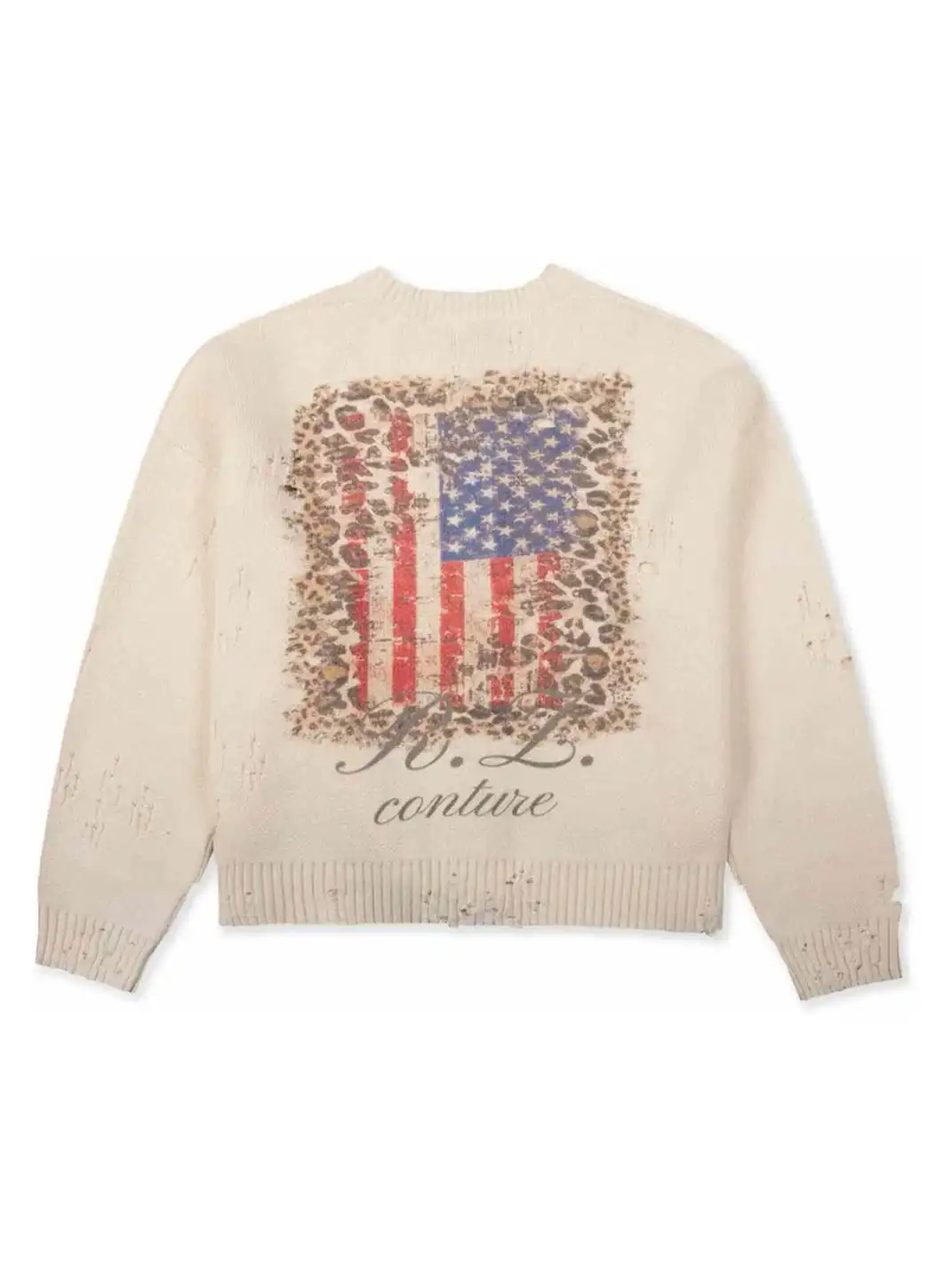 REGEN ZONE | Distressed American Flag Sweater