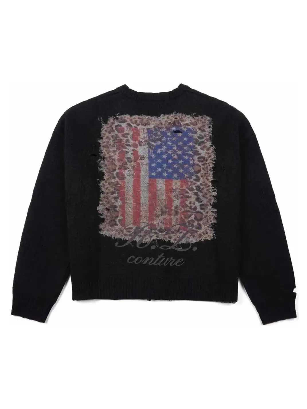 REGEN ZONE | Distressed American Flag Sweater