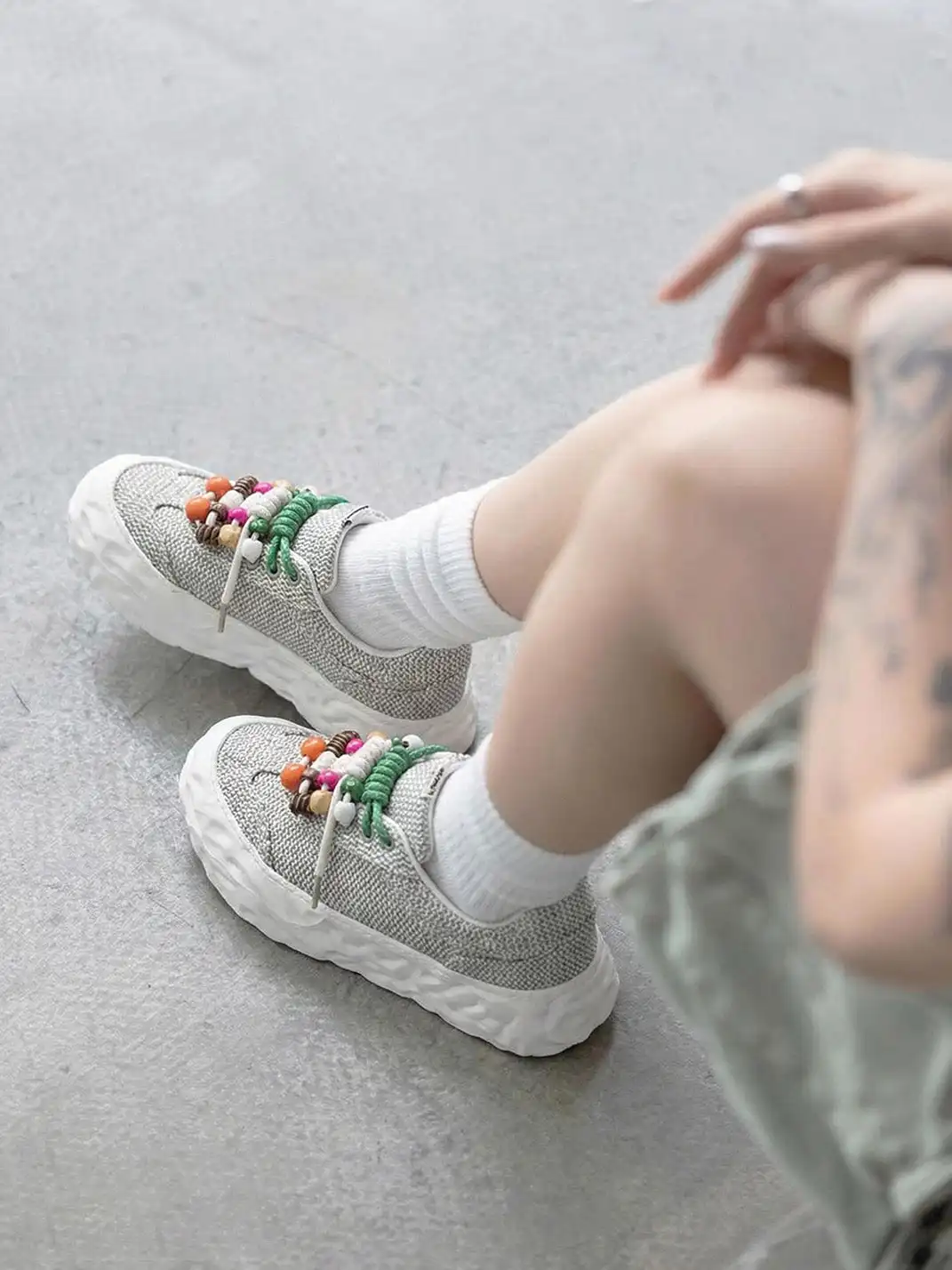 SALAXI | "WHEAT" Woven Chunky Sneaker