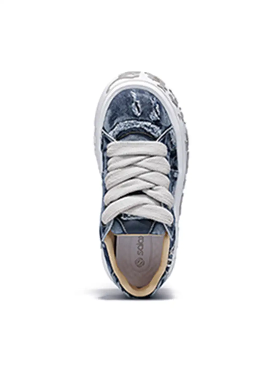 SALAXI | "OWL 2.0" Ripped Denim Skate Sneaker