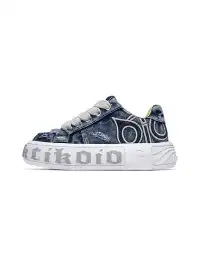 SALAXI | "OWL 2.0" Ripped Denim Skate Sneaker