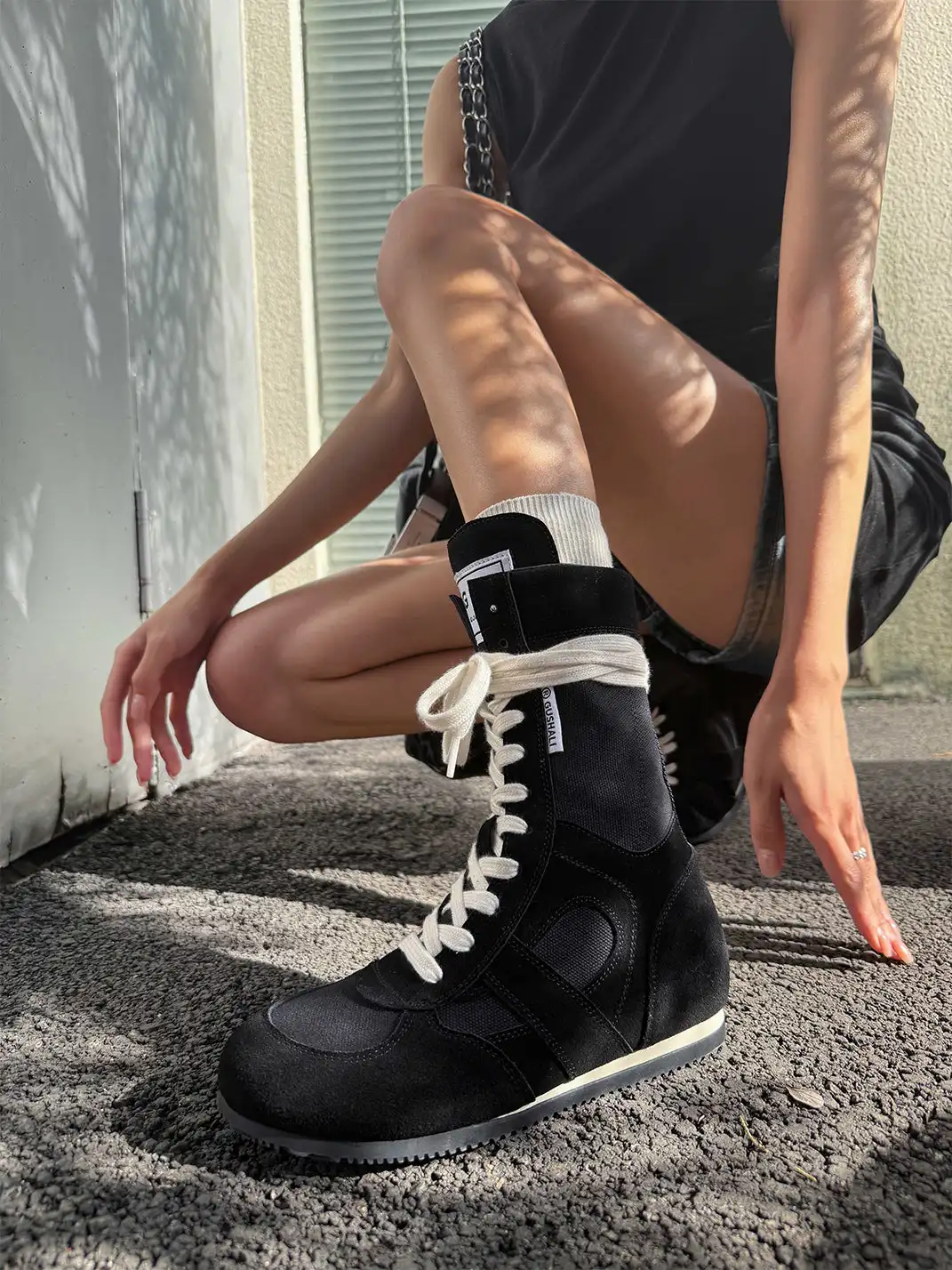 GSL | "Knockout" Hybrid Boxing Trainer Boots-Black