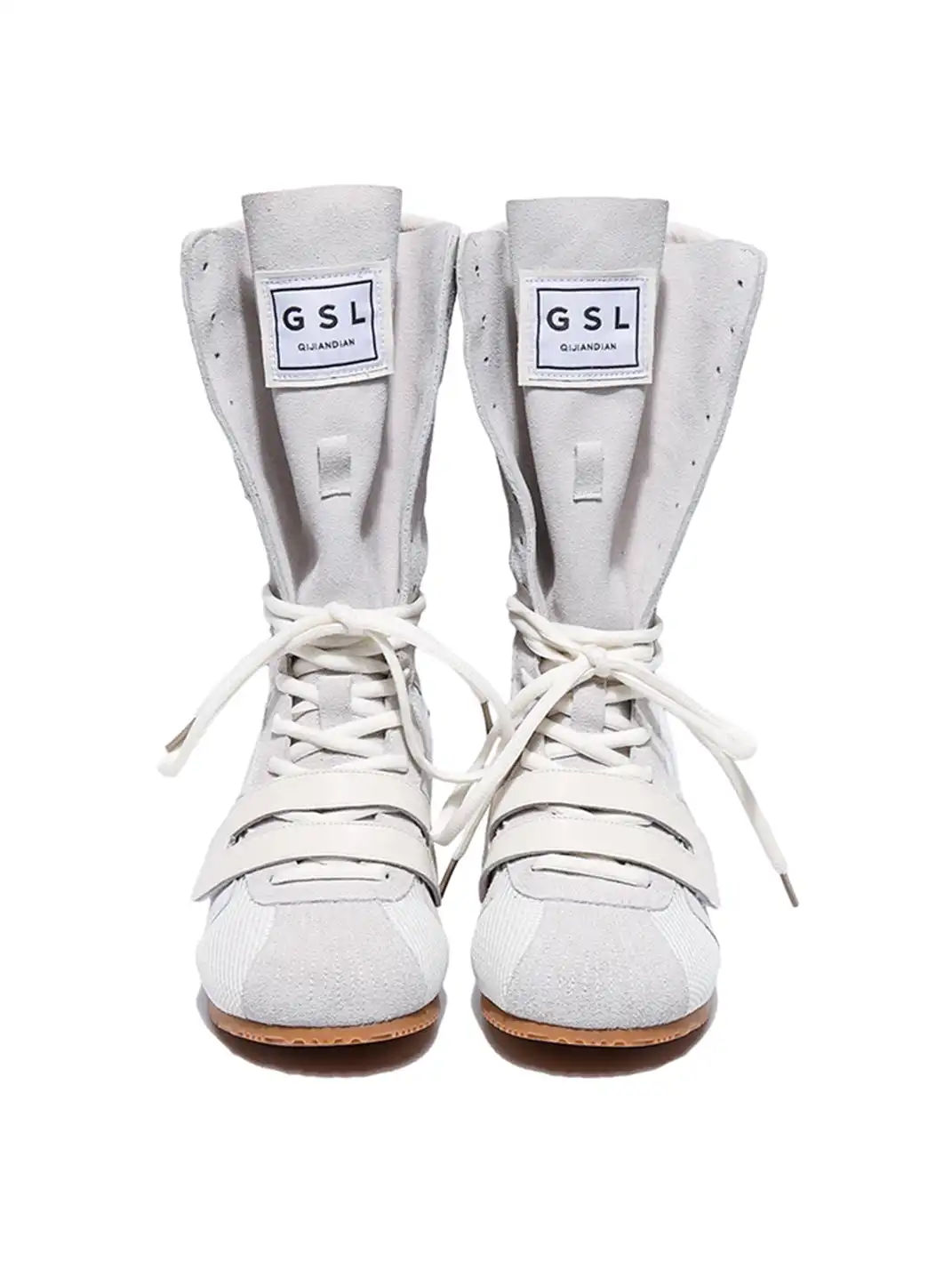 GSL | "Knockout Pro2.0" Hybrid Velcro Boxing Trainer Boots-White