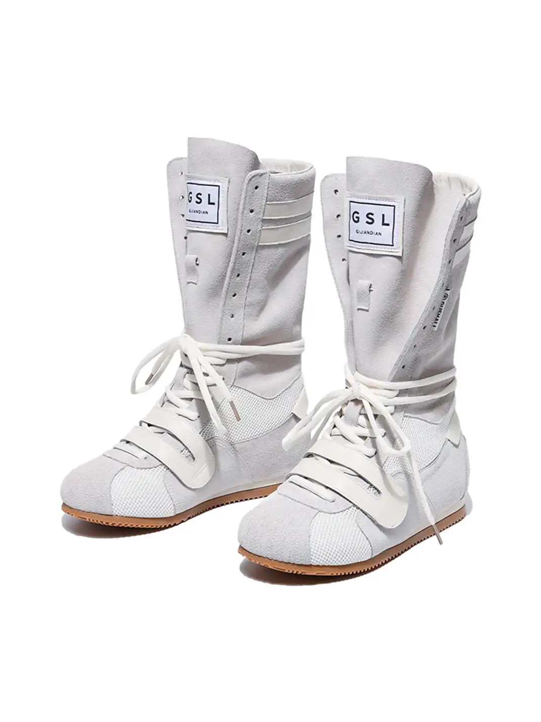 GSL | "Knockout Pro2.0" Hybrid Velcro Boxing Trainer Boots-White