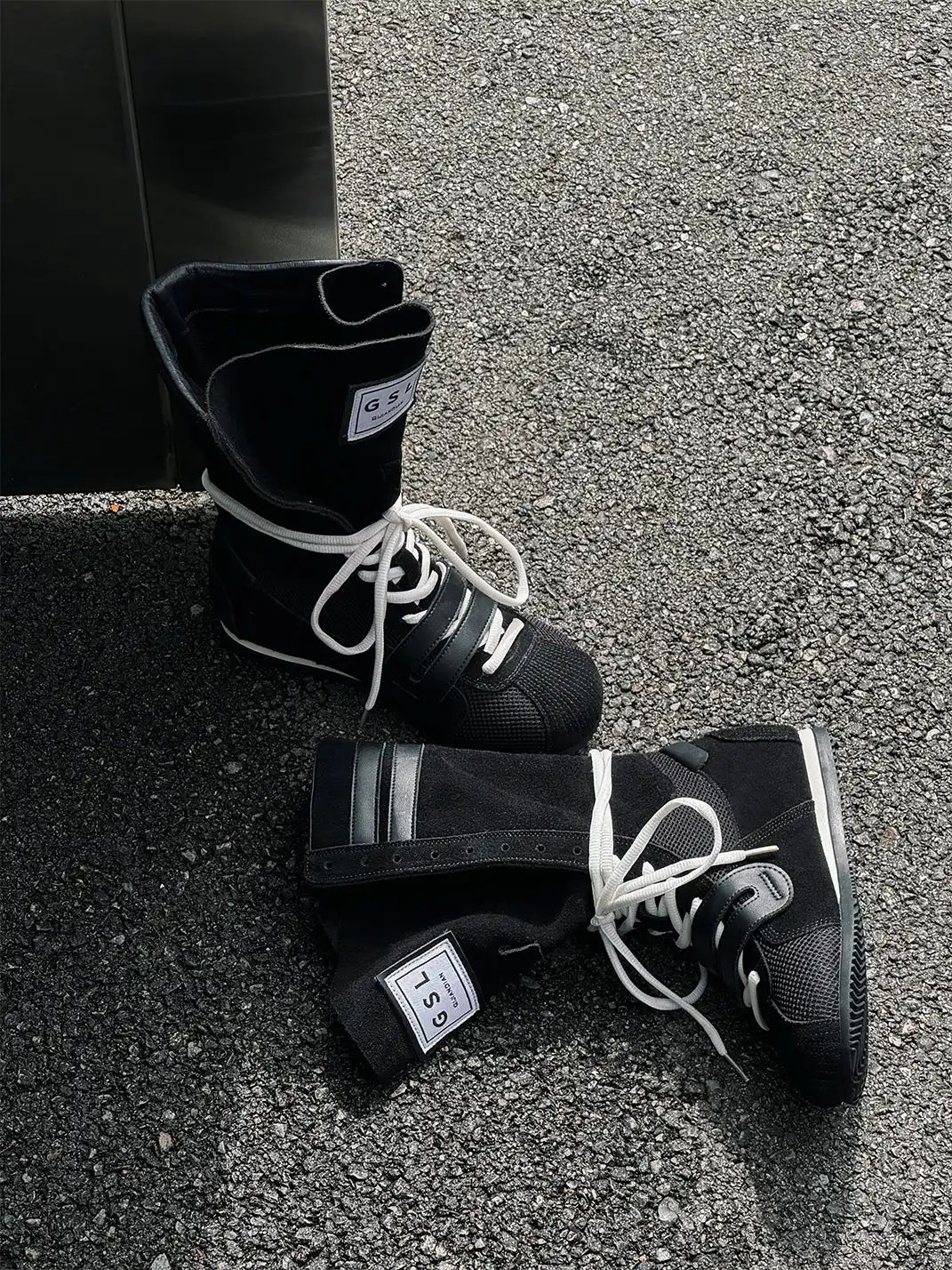 GSL | "Knockout Pro2.0" Hybrid Velcro Boxing Trainer Boots-Black