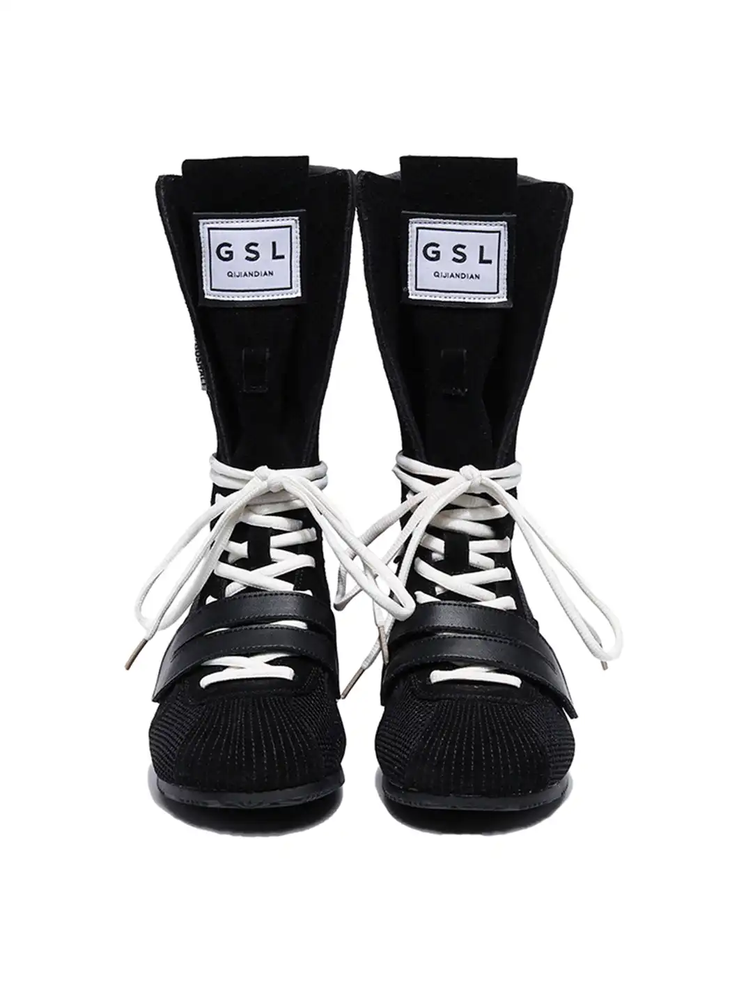 GSL | "Knockout Pro2.0" Hybrid Velcro Boxing Trainer Boots-Black